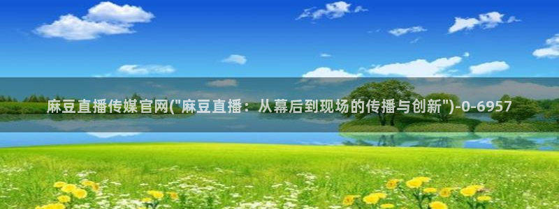 麻豆传媒官网首页入