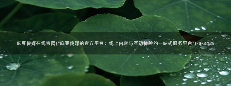 麻豆影视传媒官网入口：麻豆传媒在线官网(\