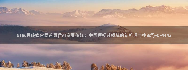 麻豆影片传媒官网