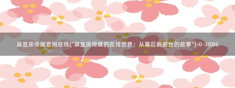 麻豆传媒官网地址